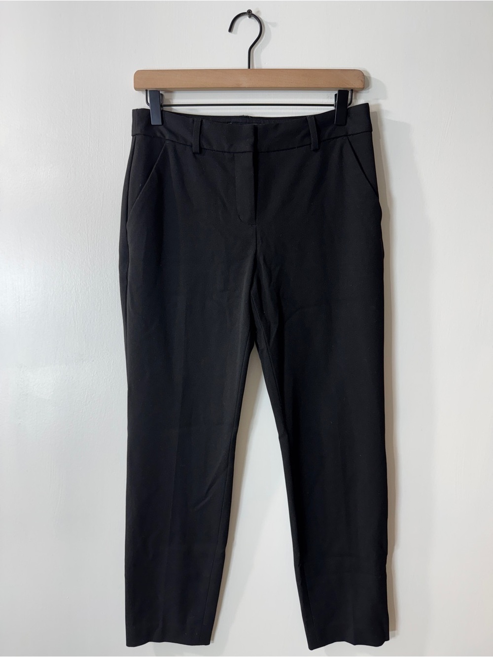 WP34 {Express} "Columnist Ankle Mid Rise" Black Cigarette Straight Dress Pants